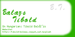 balazs tibold business card